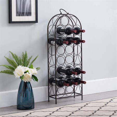 Pan De Molde Salinger Wine Rack - Pewter, 35 x 13 x 6 in. PA3002141